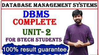 dbms complete unit 2  database management systems  DBMS  unit 2 [upl. by Yessej211]