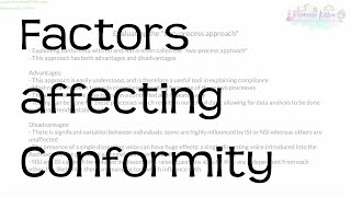 Factors affecting conformity  Revision for ALevel Psychology [upl. by English]