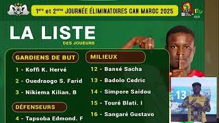 Eliminatoires CAN 2025  la liste des 25 Etalons pour affronter le Sénégal le 06 septembre 2024 [upl. by Aivato]