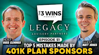 🎙️E51 Top 5 Mistakes Made By 401k Plan Sponsors [upl. by Alegnave617]