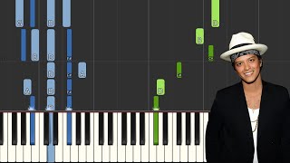 Bruno Mars  Versace On The Floor Intro Section Piano Tutorial Synthesia [upl. by Eelirol]