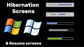 Windows HibernationResume Screens Evolution [upl. by Yaya]