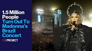 15 Million People Turn Out To Madonnas Brazil Concert [upl. by Notlimah886]