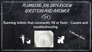 Running toilets that constantly fill or flush  Causes and troubleshooting [upl. by Hinman]