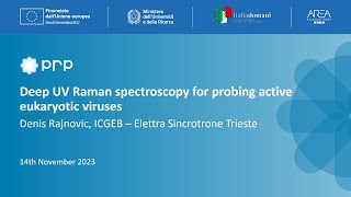 Deep UV Raman spectroscopy for probing active eukaryotic viruses [upl. by Alamak]