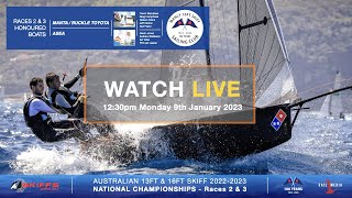 Australian 13ft amp 16ft Skiff 20222023  National Championships  Races 2 amp 3 [upl. by Cathleen]