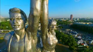 Worker and Kolkhoz Woman  the Famous Soviet Statue in VDNKH Moscow [upl. by Mundford]