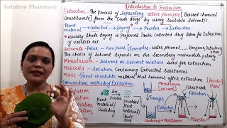 Introduction to Extraction of Crude Drug  Basics of Extraction  Basics of Phytochemistry Part 01 [upl. by Chandless]