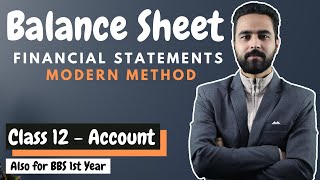 Balance Sheet in Nepali  Financial Statements Modern Method Class 12  NEB  BBS 1st year [upl. by Epolenep]