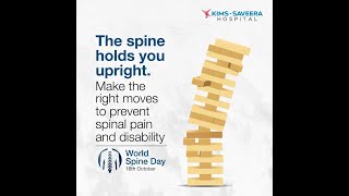 World Spine Day  KIMSSaveera Hospital [upl. by Adnilreh603]