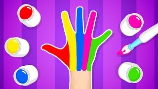 Coloring The Finger Family ♫ Playful Learning ♫ Plim Plim  The Kindness Hero [upl. by Gorden]