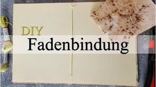 DIY Notizbuch binden  Fadenbindung Heftbindung [upl. by Gilleod]