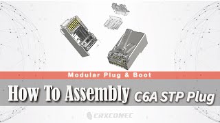 Cat6A Shielded RJ45 Connector Assembly Instruction [upl. by Enautna193]