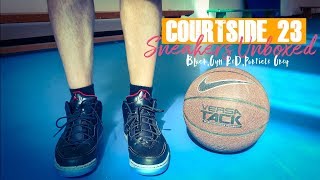 JORDAN COURTSIDE 23  Unboxing Onfoot Review plus Trivia on Air Jordan 3 [upl. by Yevrah63]