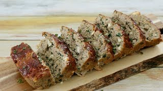 Turkey Meatloaf With Spinach Feta amp Mushrooms [upl. by Ened]