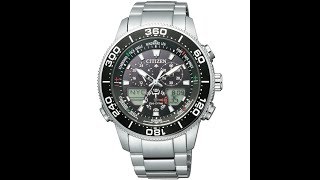 CITIZEN 星辰 PROMASTER EcoDrive 特級菁英光動能不鏽鋼腕錶黑x銀 JR406088E 光動能 [upl. by Teyut]