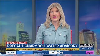 Precautionary boil water advisory issued for parts of New Orleans East Oak Island [upl. by Bertold429]