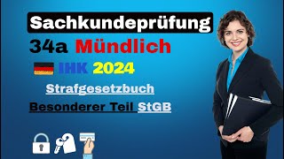 Sachkundeprüfung 34a Mündliche Prüfung Strafgesetzbuch Besonderer Teil StGB [upl. by Jason503]