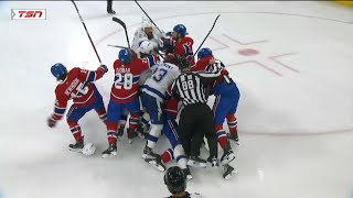 Montreal Canadiens Vs Tampa Bay Lightning Scrum [upl. by Tartaglia]