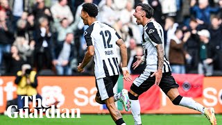 Heracles Mario Engels scores incredible goal from halfway line against Ajax [upl. by Nnylkcaj]