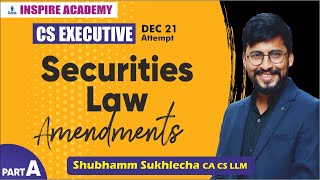 Securities Law Amendments for December 2021 Part A  Shubhamm Sukhlecha CA CS LLM [upl. by Ramel]