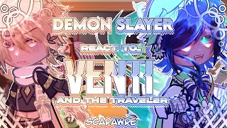 Demon slayer react to Genshin Impact  2  VentiBarbatos  Genshin Impact x Demon Slayer [upl. by Old898]