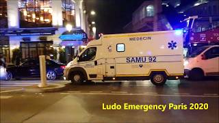 France Ambulances SAMU en urgence avec Sirène américaine Ambulances responding with air Horn [upl. by Amye875]