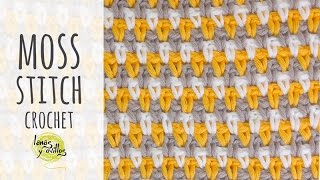 Tutorial Crochet Moss Stitch [upl. by Inilahs]