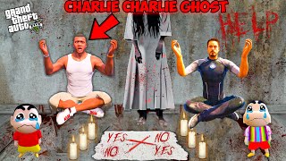 Franklin Plays Charlie Charlie Ghost Game Challenge At Night  GTA 5 Mods [upl. by Karwan]