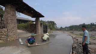 Xong đường bê tông nhà sàn Gái Bản  Lên thăm mẹ con Ánh Sao [upl. by Aretak]