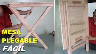 MESA PLEGABLE DE MADERA FÁCIL PASO A PASO  TUTORIAL DE CARPINTERÍA [upl. by Novahs286]