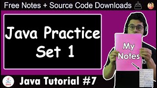 Java Tutorial Chapter 1 Practice Set  Java Practice Problems With Solution [upl. by Belac]