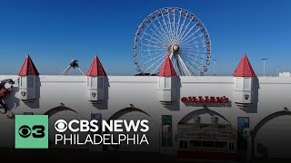 Ocean City planning group photo in front of shuttered landmark Gillians Wonderland Pier [upl. by Hapte998]