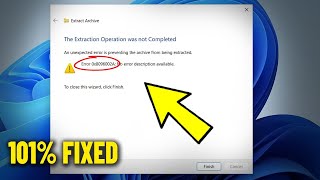 The Extraction Operation was not Completed 0x8096002A No error description found  available  Fix ✅ [upl. by Sisely598]