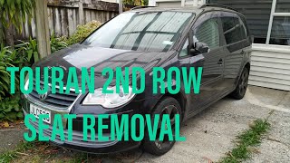 VW Touran 1T 2nd Row seat removal [upl. by Siro854]