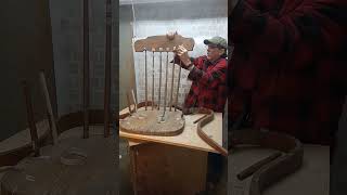 Rocking chair backrest spindle install tip [upl. by Yttap]