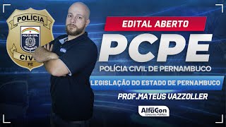 Concurso PC PE 2024  Legislação do Estado de Pernambuco  AlfaCon [upl. by Niobe697]