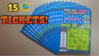 20K PRIZE SCRATCH OFFS  TRIPLING BONUS CROSSWORDS TICKETS [upl. by Pietro]