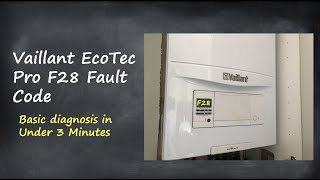 Vaillant EcoTec Pro F28 Fault Code Diagnosis [upl. by Aissej]