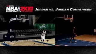 NBA 2K10 Jordan vs Jordan Comparison [upl. by Ahseik400]