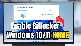 How to Encrypt DRIVE with BITLOCKER in Windows 1011 HOME Edition  EASY [upl. by Ykcim875]