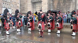 1st Battalion Scots Guards Pipes and Drums  The Queen Elizabeth Memorial Tour in Scotland [upl. by Berk]