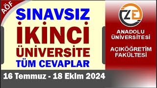 AÖF 2024 Sınavsız İkinci Üniversite Nedir Nasıl Kayıt Olunur Şartları Nelerdir [upl. by Loux948]