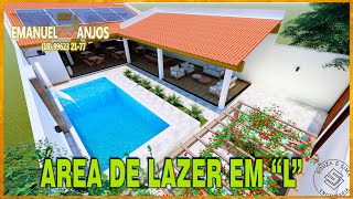 PROJETO DE ÁREA DE LAZER COM PISCINA [upl. by Negriv195]