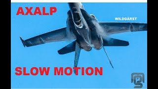 FLIEGERSCHIESSEN AXALP 2018 WILDGÄRST OVER HEAD SLOW MOTION  SWISSPOWERJET [upl. by Anikas]