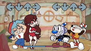 FUNKHEAD Gameplay not final But Cuphead and Mugman VS BF and GF  Friday Night Funkin Mod Cuphead [upl. by Nnaerb]