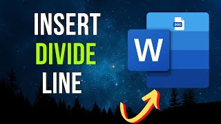 How To Insert A Divide Line In Microsoft Word [upl. by Aianat]