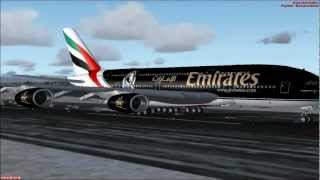 A380 Emirates Winter LSZH start and Landing without ILS close to CrashLanding at end [upl. by Frayda]