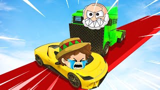 ¡SILVIO vs CAMION DEMOLEDOR 😱💥 SUPER COCHES vs CAMIONES en GTA 5 con SILVIO LIN DANY y PANCRACIO [upl. by Mitzl]