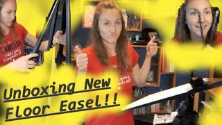 Unboxing New Art Supplies ⭐ New Easel Assembly ⭐ New Paint Brushes ⭐ Funny Unboxing 😂 [upl. by Neerol589]